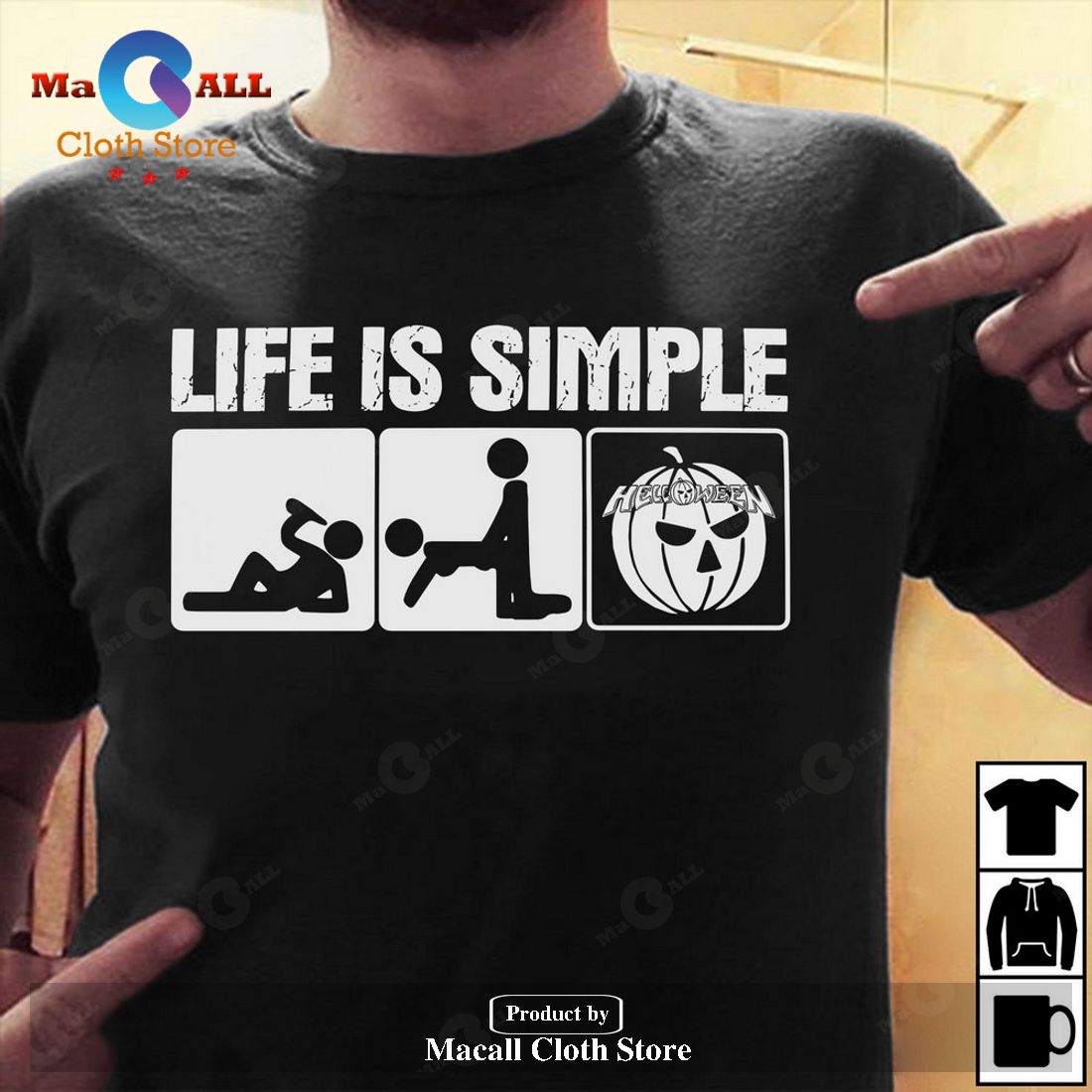 Helloween Simple Life Classic-Unisex T-Shirt Hoodie Sweatshirt