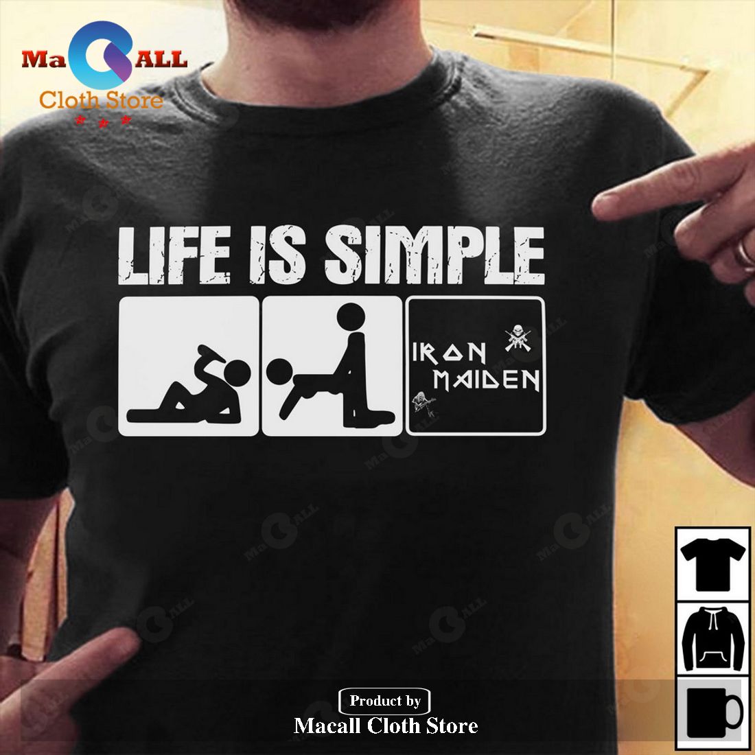 Iron Maiden Simple Life Classic-Unisex T-Shirt Hoodie Sweatshirt Iron Maiden Simple Life Classic-Unisex T-Shirt Hoodie Sweatshirt