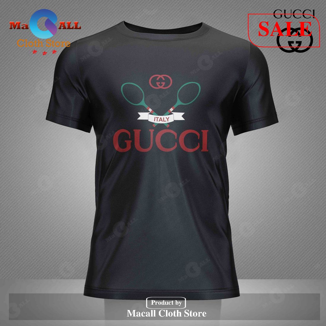 Limited Edition Gucci All Over Printed T-Shirt 3D – 1P21