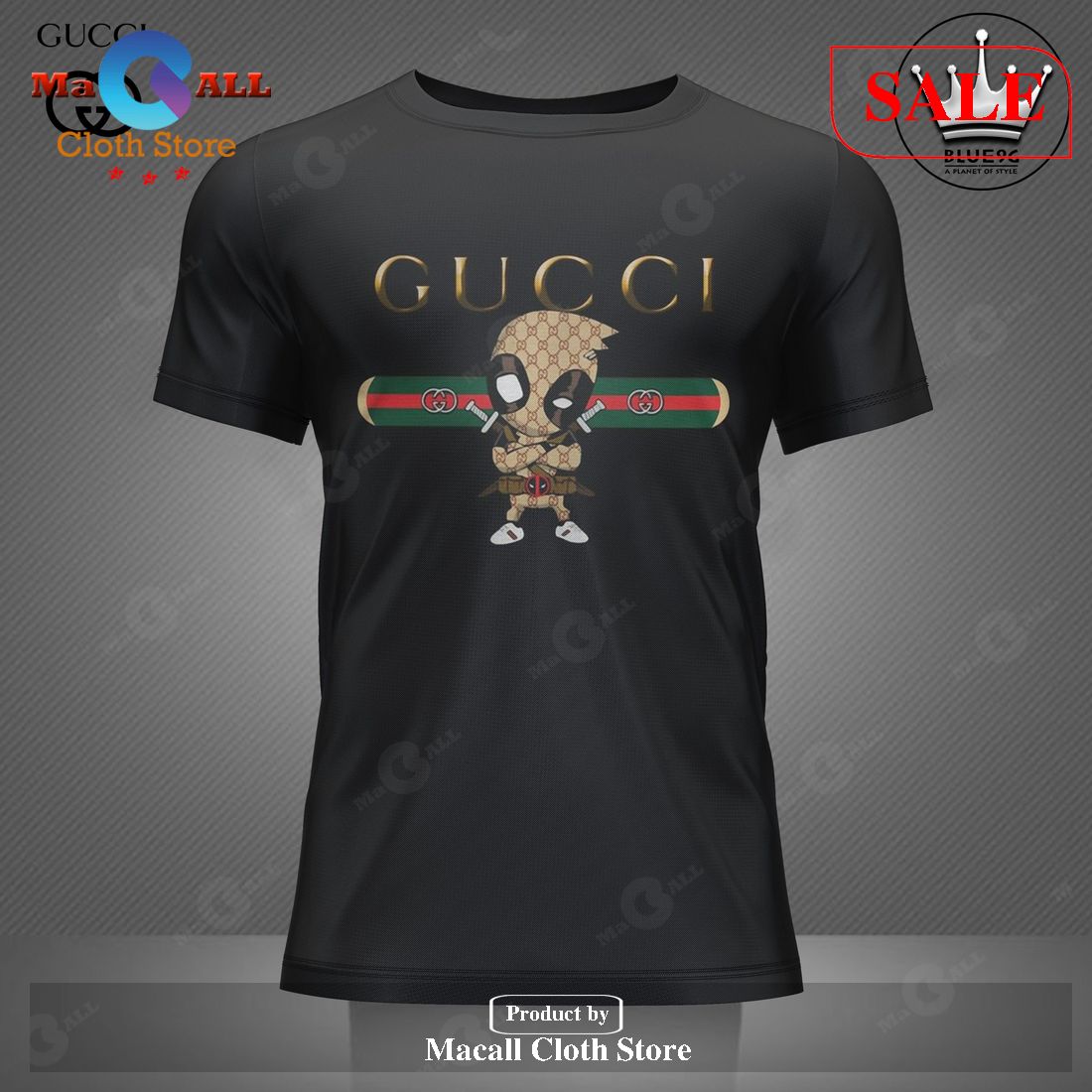 Limited Edition Gucci All Over Printed T-Shirt 3D – 3Z41