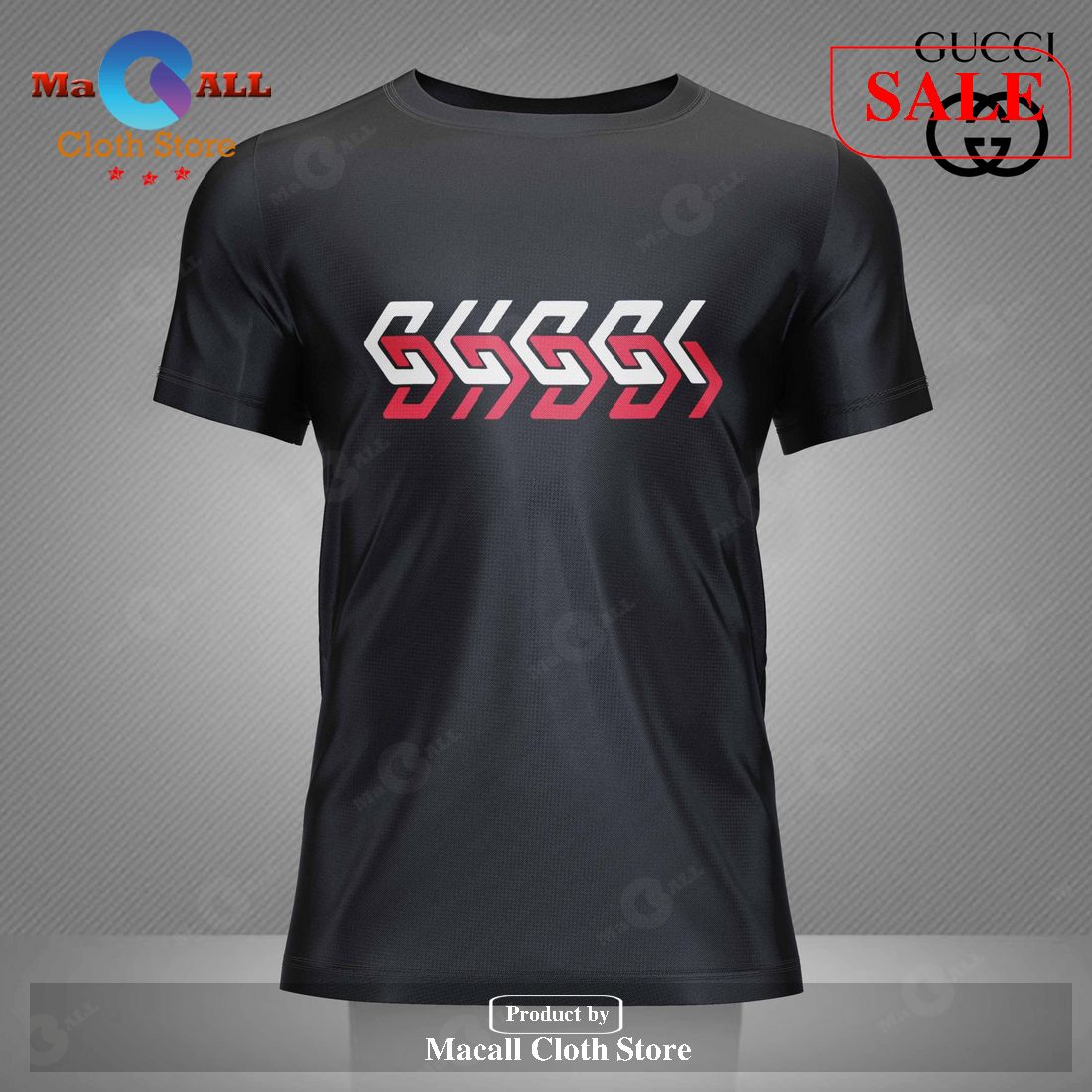 Limited Edition Gucci All Over Printed T-Shirt 3D – BR71