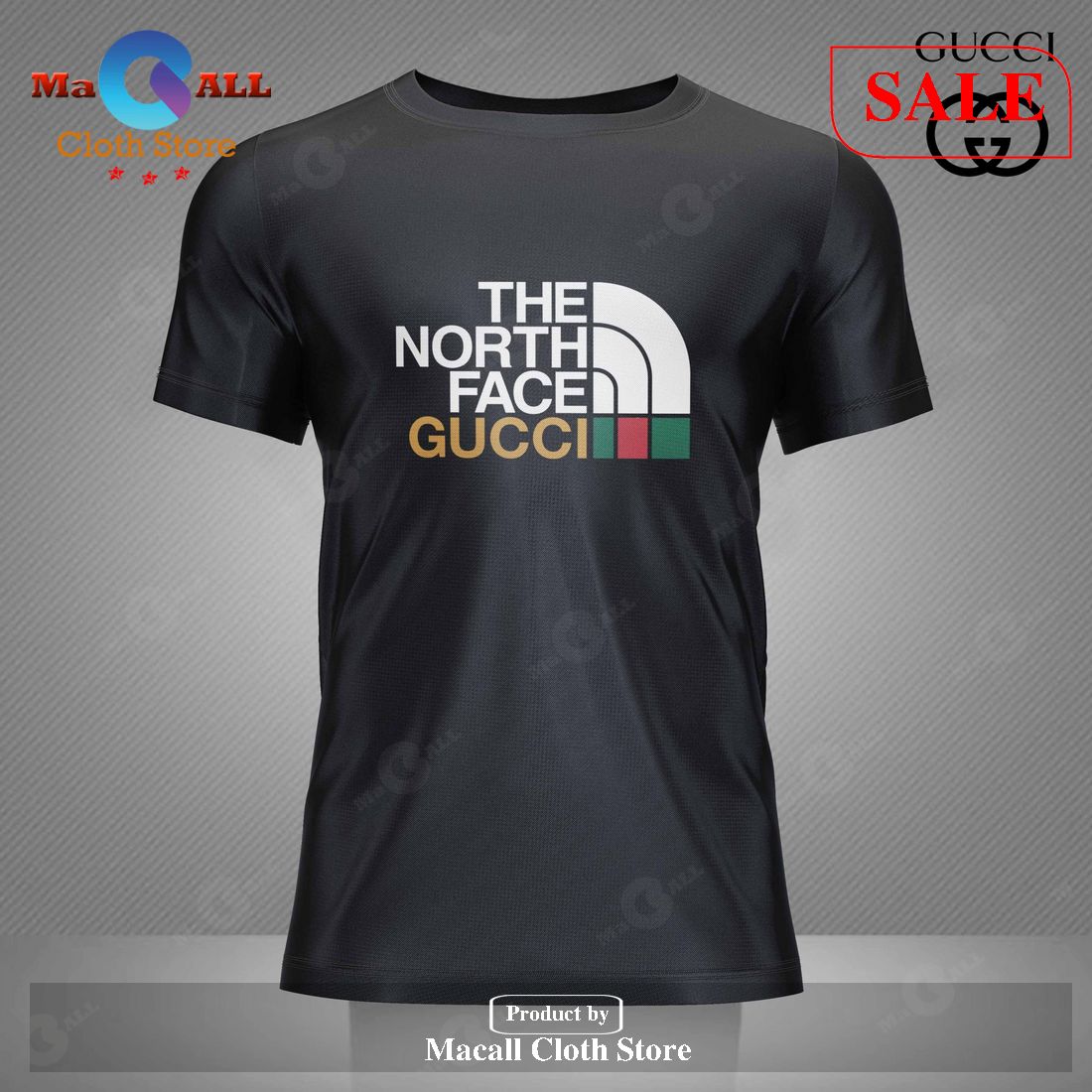 Limited Edition Gucci All Over Printed T-Shirt 3D – H351