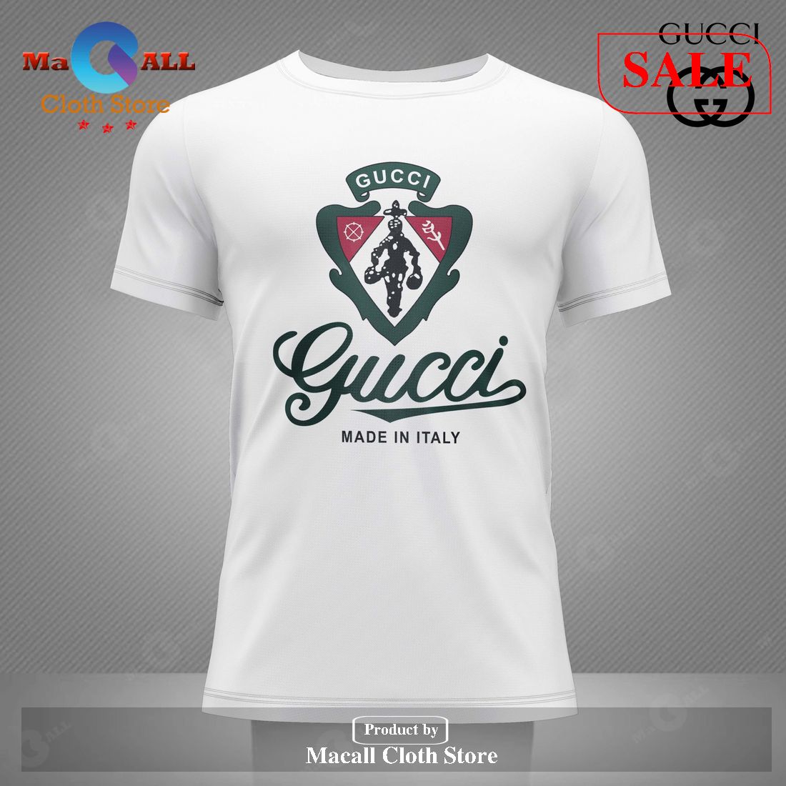Limited Edition Gucci All Over Printed T-Shirt 3D – HT71