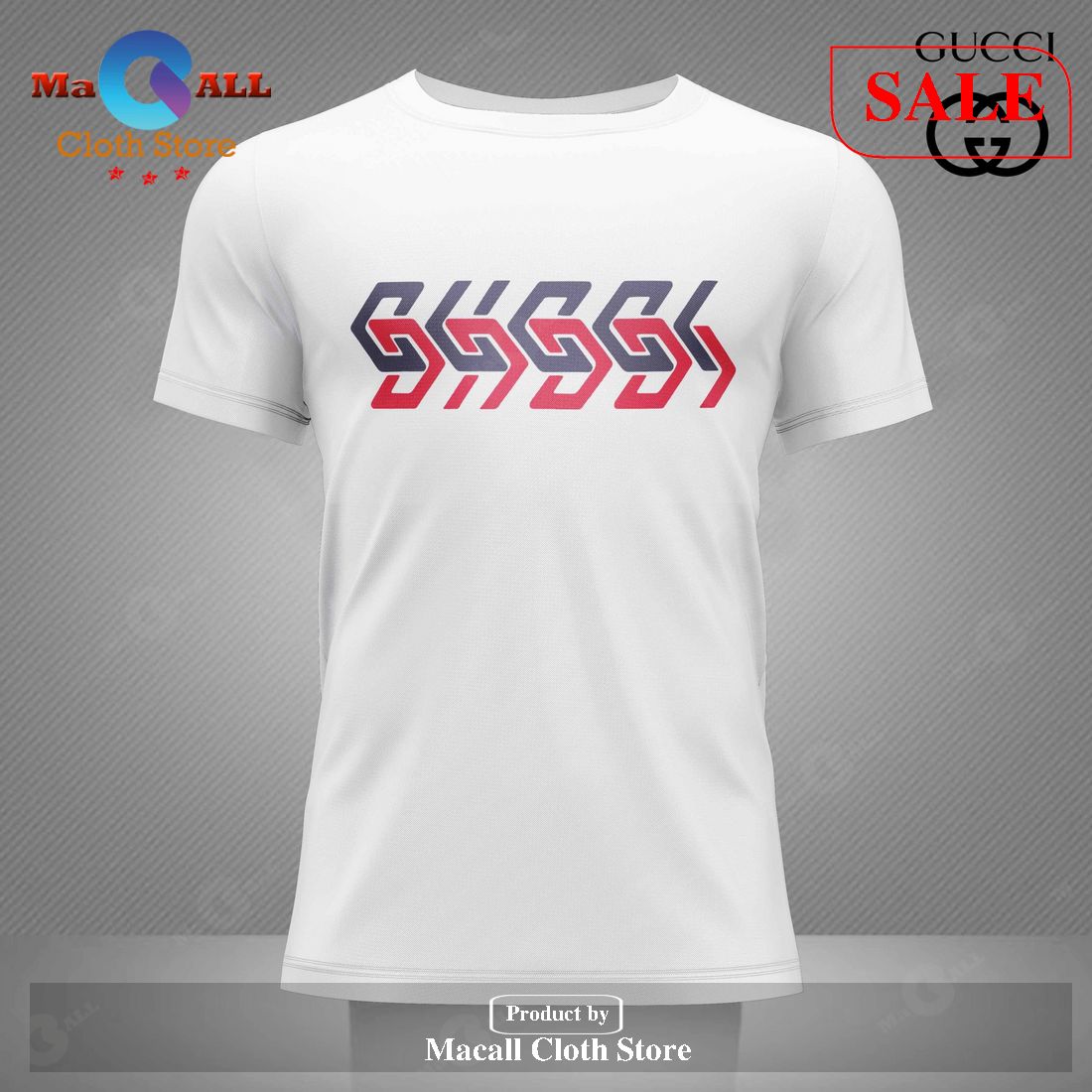 Limited Edition Gucci All Over Printed T-Shirt 3D – IS11
