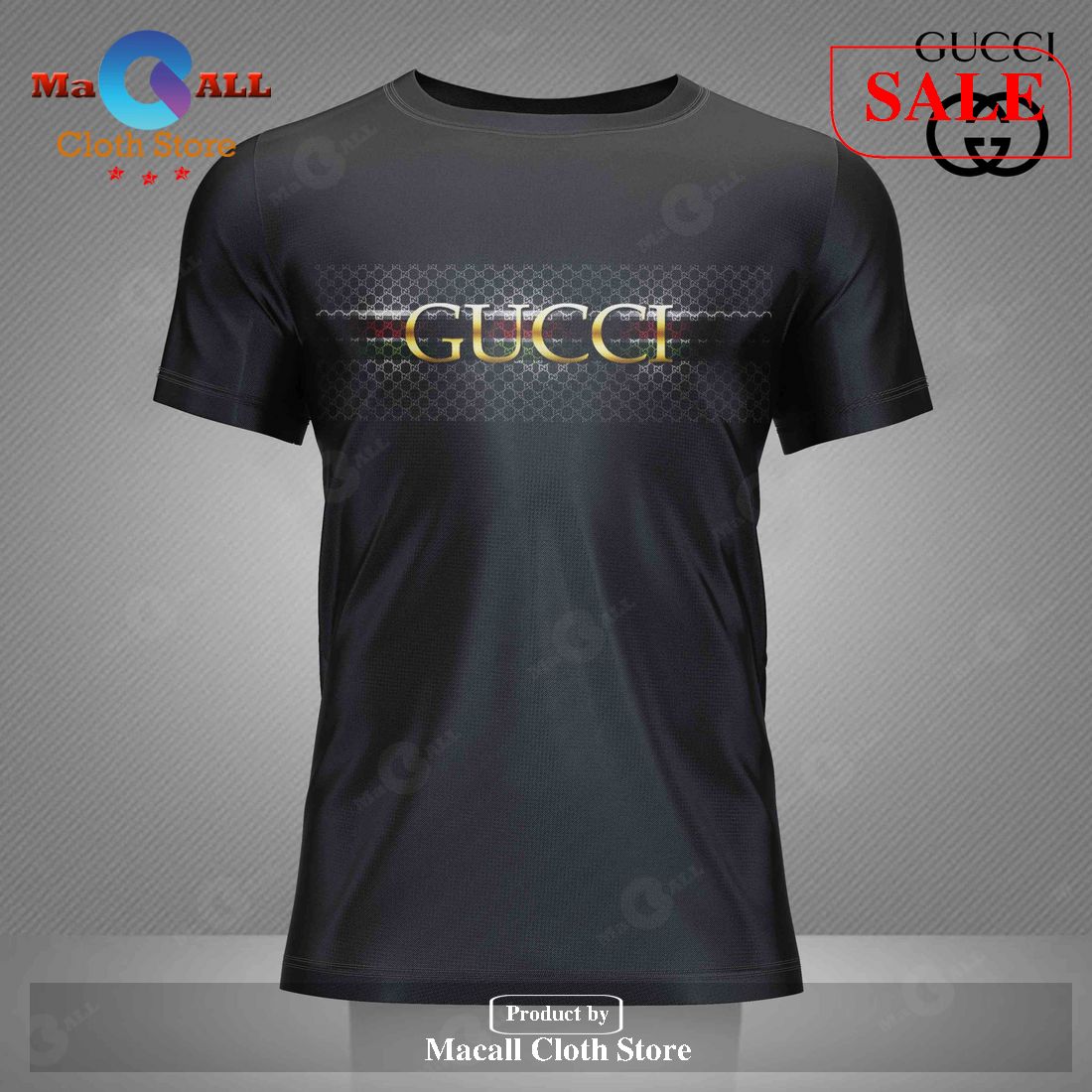 Limited Edition Gucci All Over Printed T-Shirt 3D – NC51