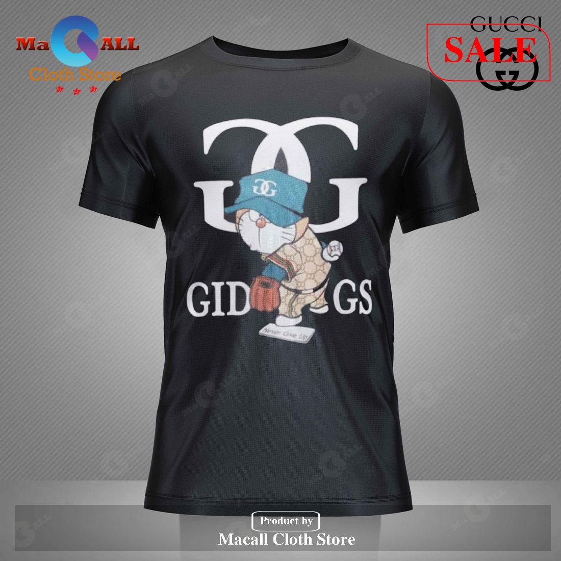 Limited Edition Gucci All Over Printed T-Shirt 3D – R341