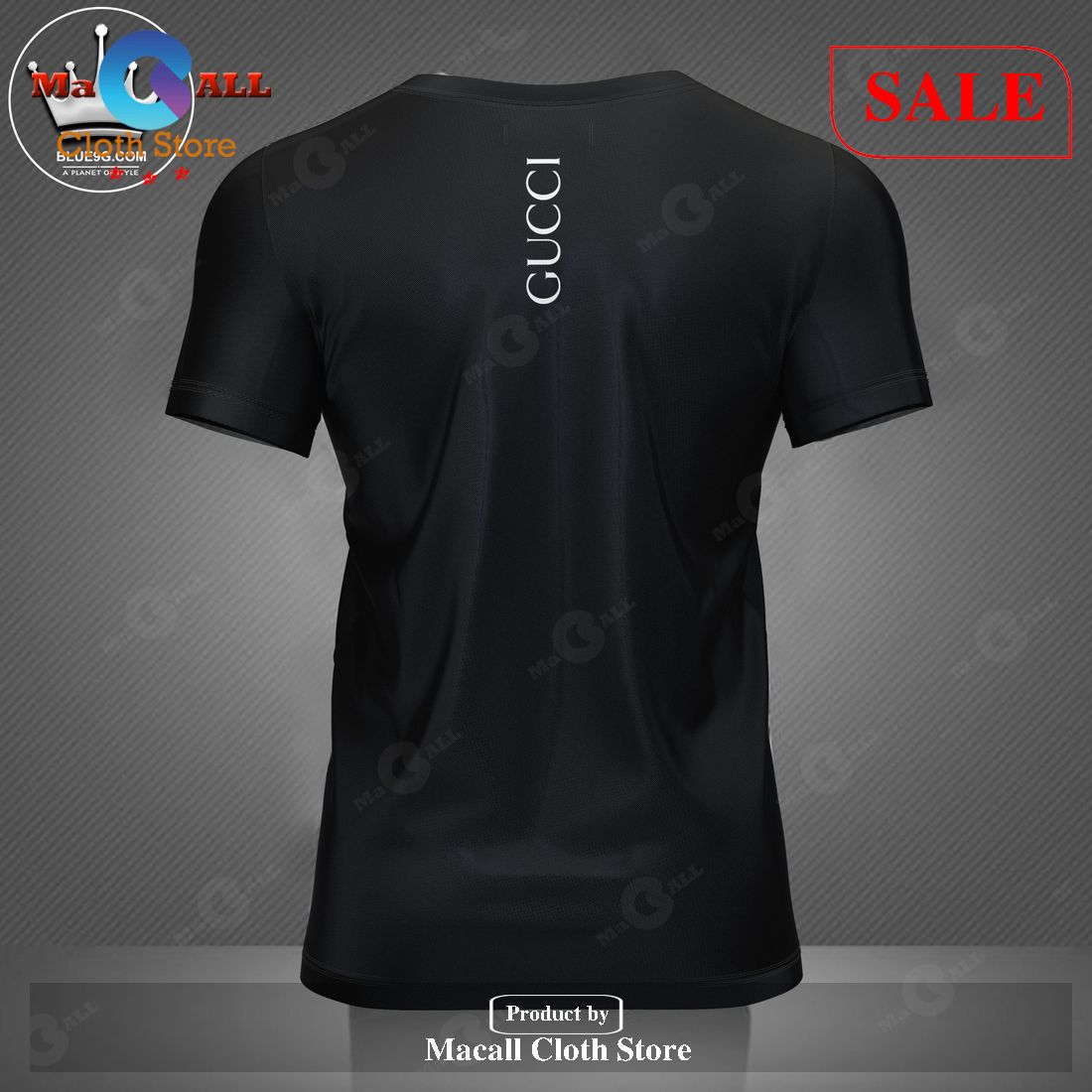 Limited Edition Gucci All Over Printed T-Shirt 3D – RM71