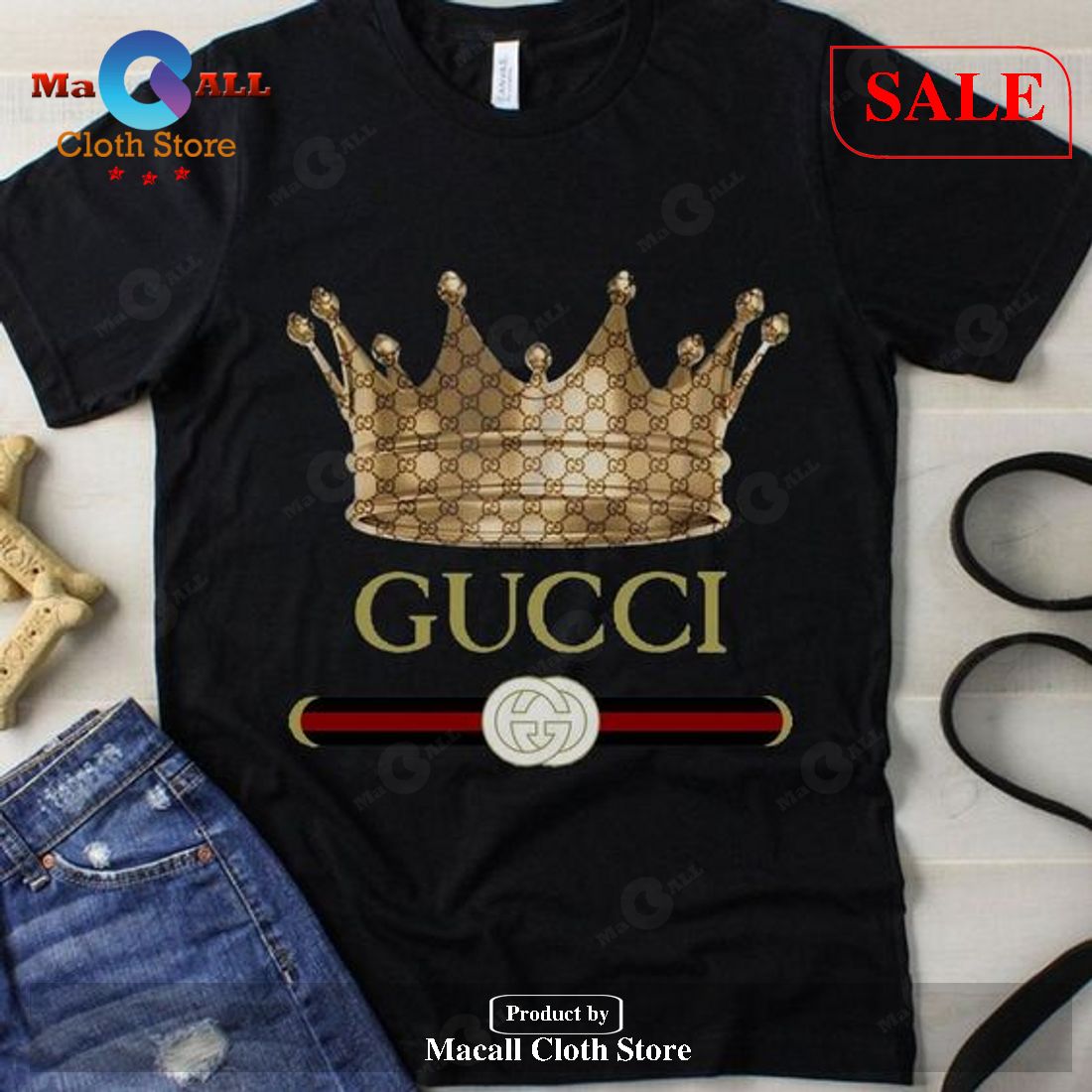Limited Edition Gucci All Over Printed T-Shirt 3D – S931