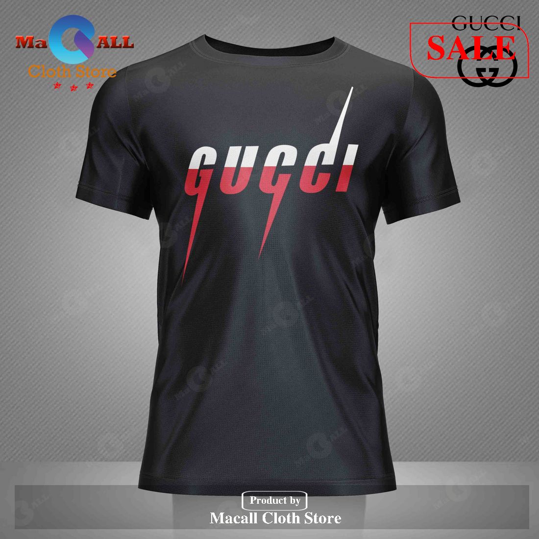 Limited Edition Gucci All Over Printed T-Shirt 3D – XI61