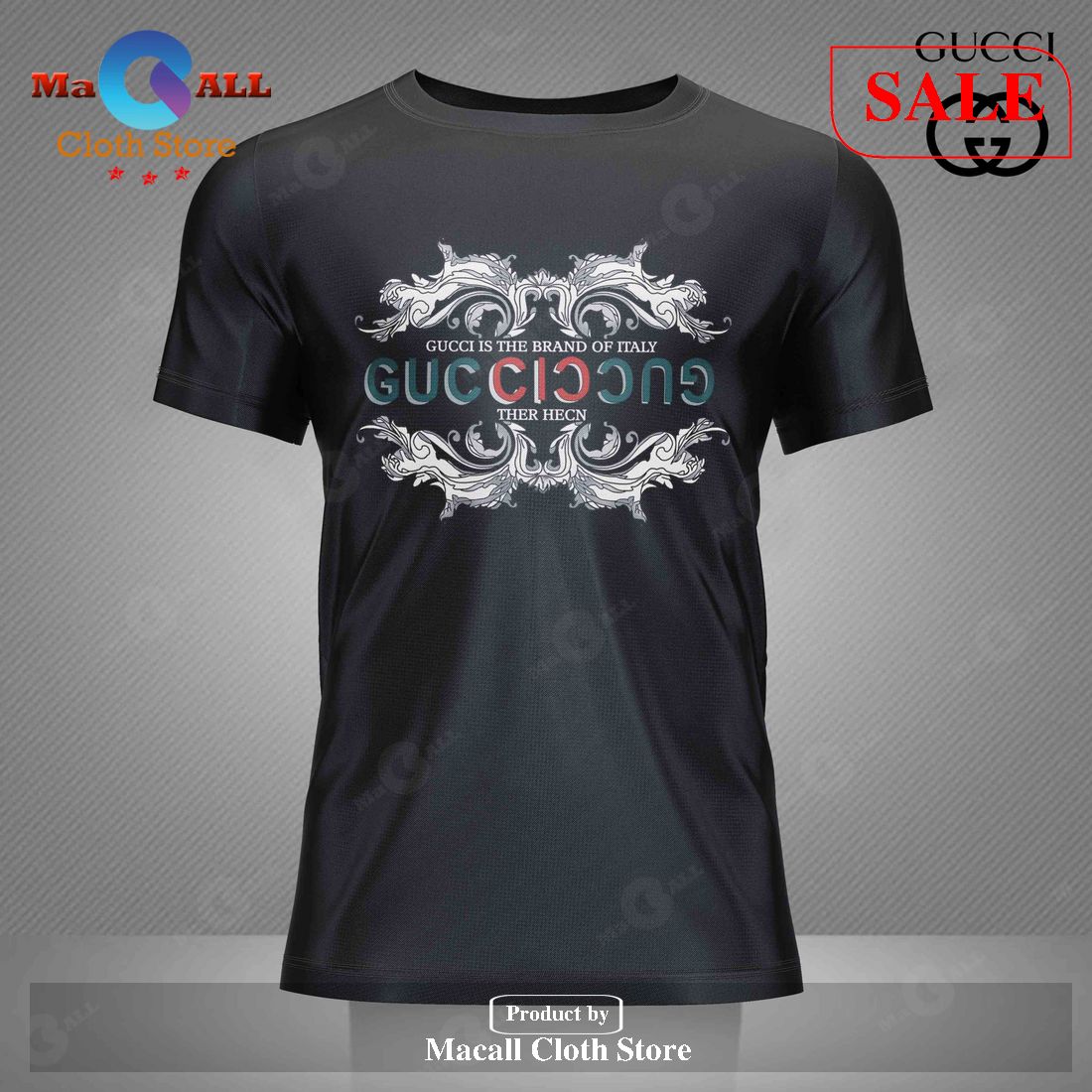Limited Edition Gucci All Over Printed T-Shirt 3D – Y441