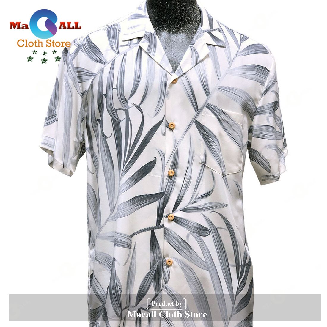 Islander Fronds Cream Hawaiian Shirt Islander Fronds Cream Hawaiian Shirt