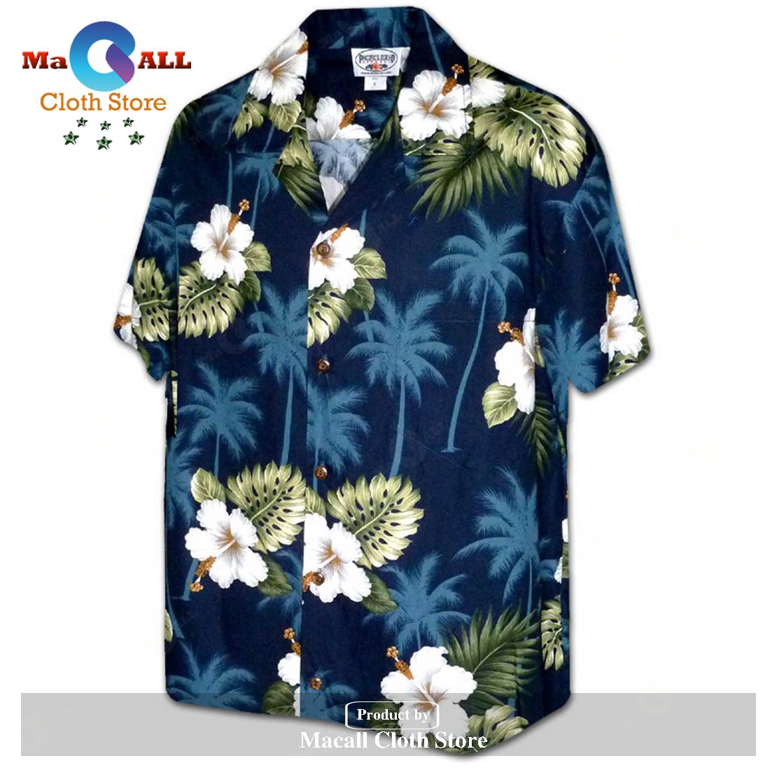 Kilauea Navy Hawaiian Shirt Kilauea Navy Hawaiian Shirt