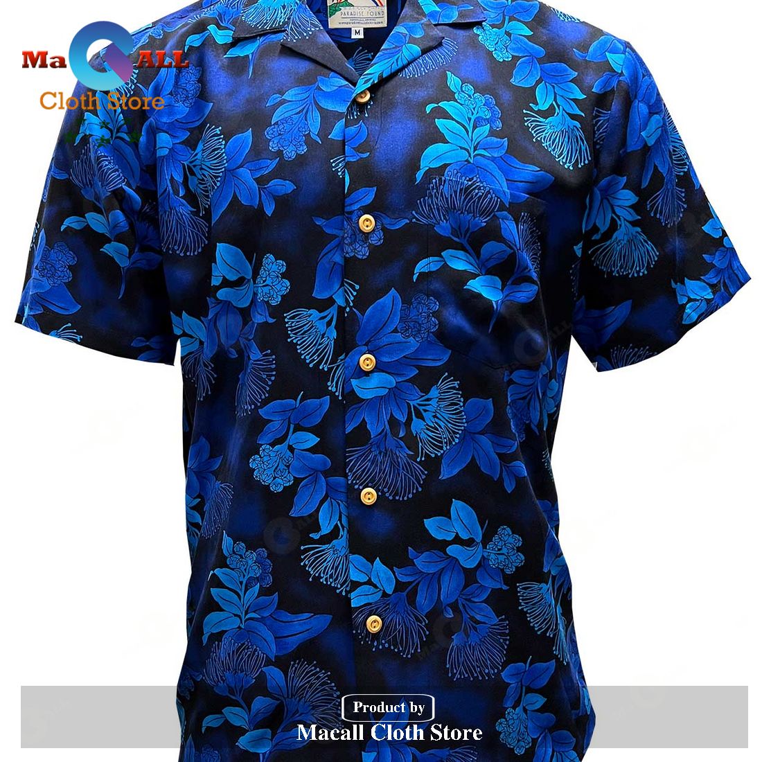 Ohia Navy Hawaiian Shirt