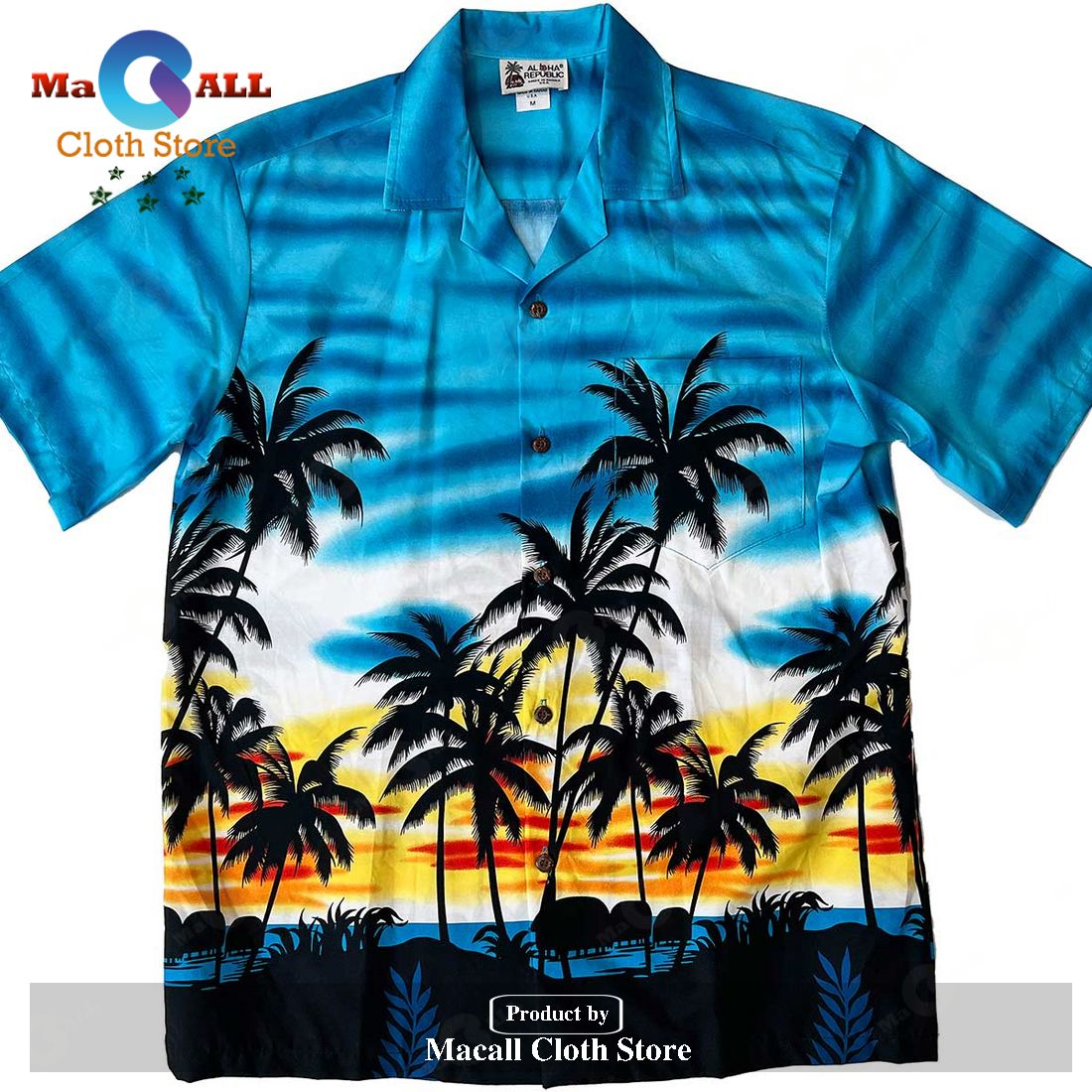 Sunset Glow Blue Hawaiian Shirt Sunset Glow Blue Hawaiian Shirt