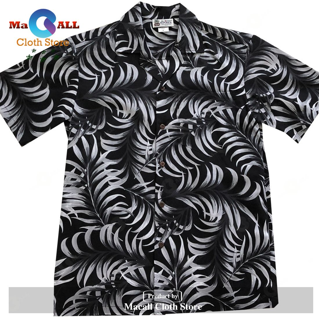 Tropical Tradewinds Black Hawaiian Shirt Tropical Tradewinds Black Hawaiian Shirt