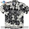 Airbrush Bird of Paradise Black Hawaiian Shirt