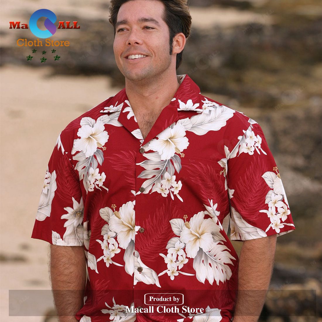 Floral Garden Red Hawaiian Shirt Floral Garden Red Hawaiian Shirt