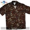 Golden Vintage Blue Hawaiian Shirt
