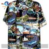 Hula Hut Blue Retro Hawaiian Shirt