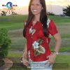Kilauea Red Sleeveless Women’s Hawaiian Shirt