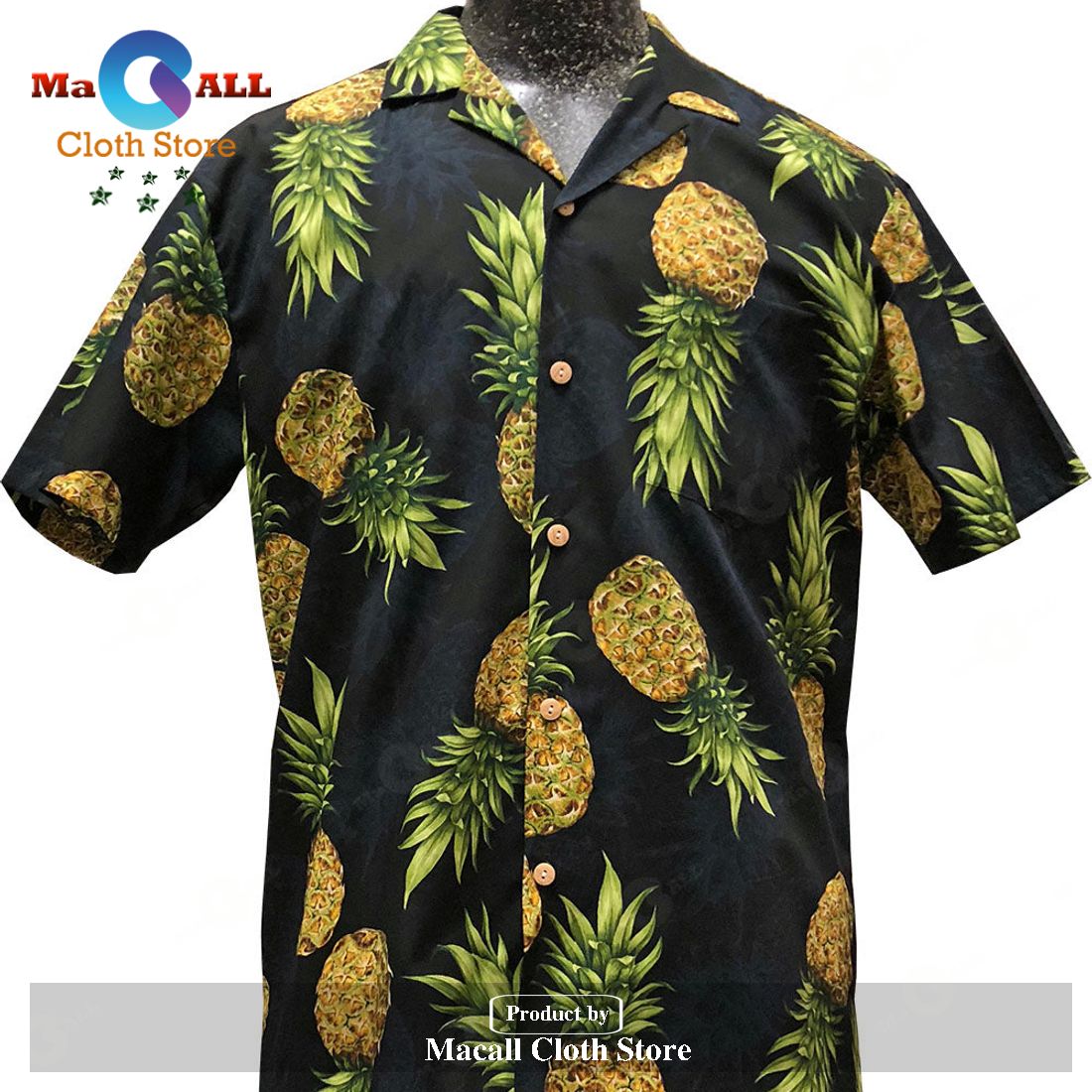 Mr. Pineapple Black Hawaiian Shirt Mr. Pineapple Black Hawaiian Shirt