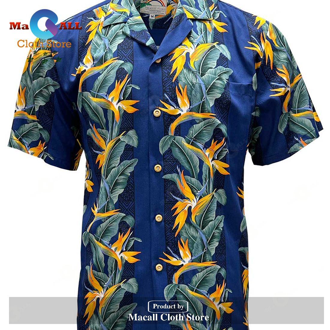 Paradise Panel Navy Hawaiian Shirt Paradise Panel Navy Hawaiian Shirt