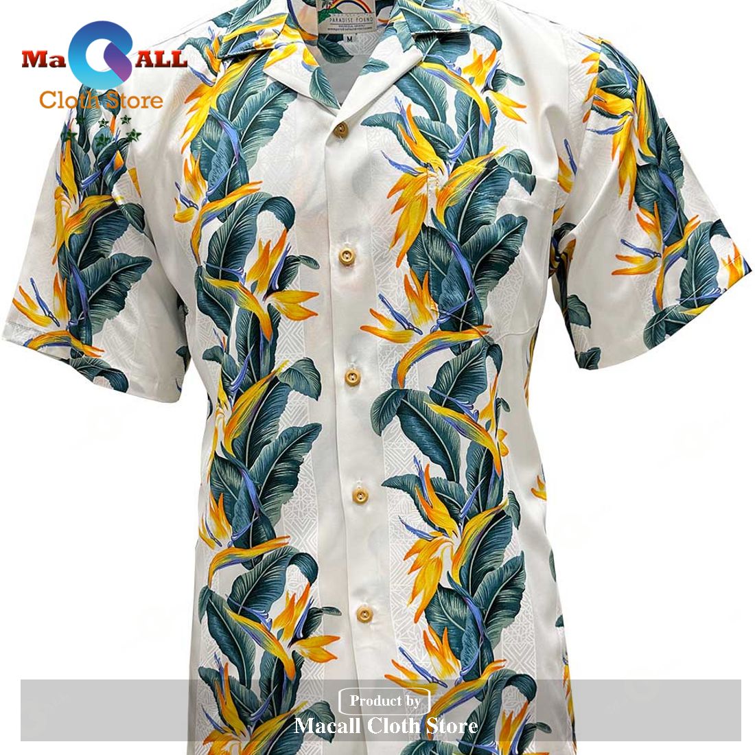 Paradise Panel White Hawaiian Shirt Paradise Panel White Hawaiian Shirt