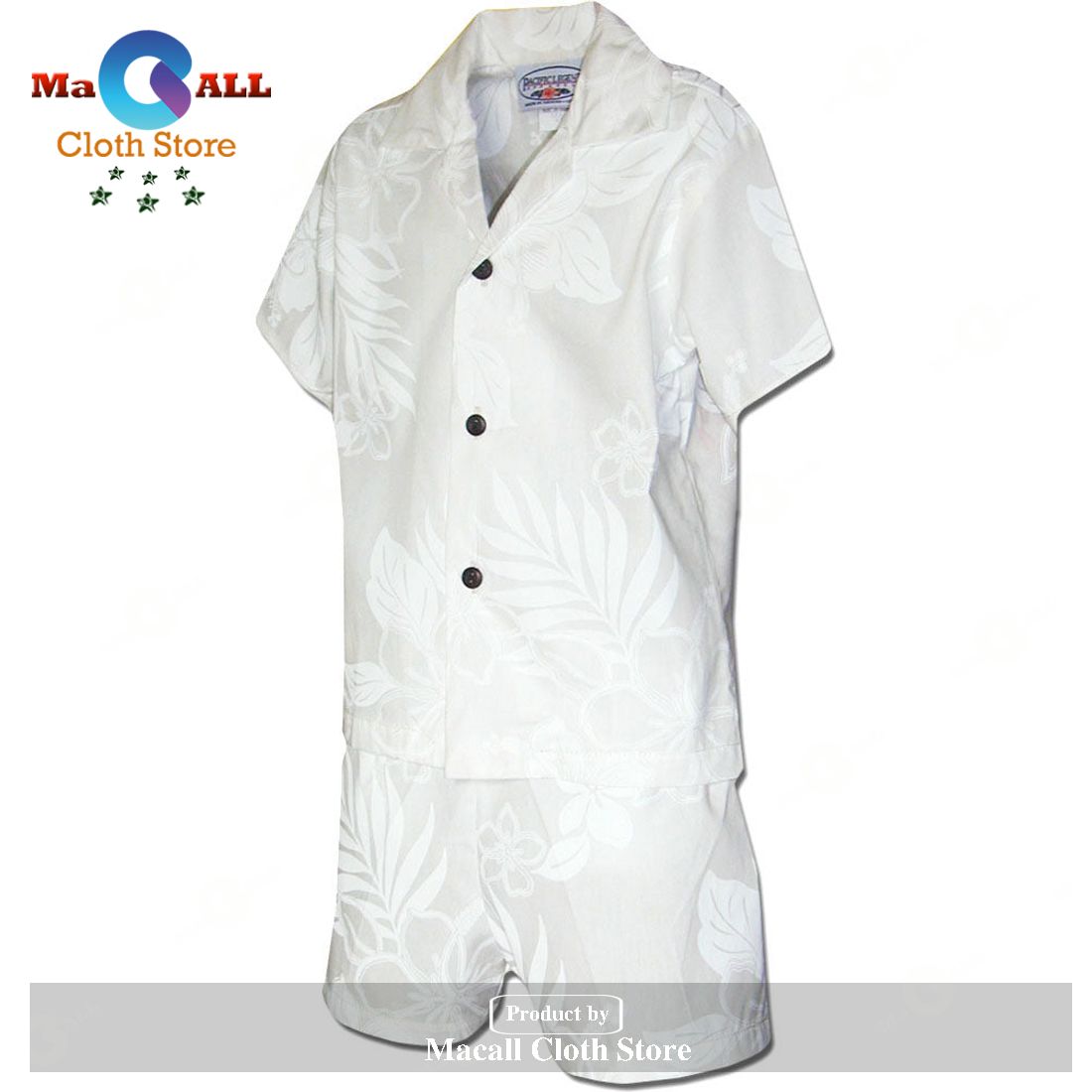 Wedding Flower Boy's Hawaiian Shirt and Shorts Wedding Flower Boy's Hawaiian Shirt and Shorts