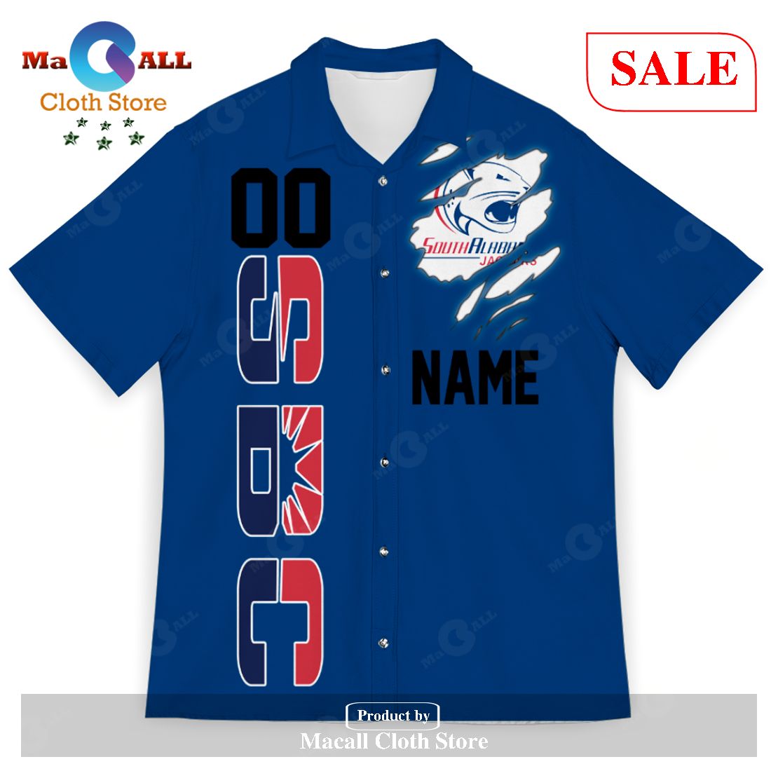 [SALE] Personalized South Alabama Jaguars Sports American Hawaiian Football Helmet New Trends For Fans Club Gifts Unisex Hawaii Shirt
