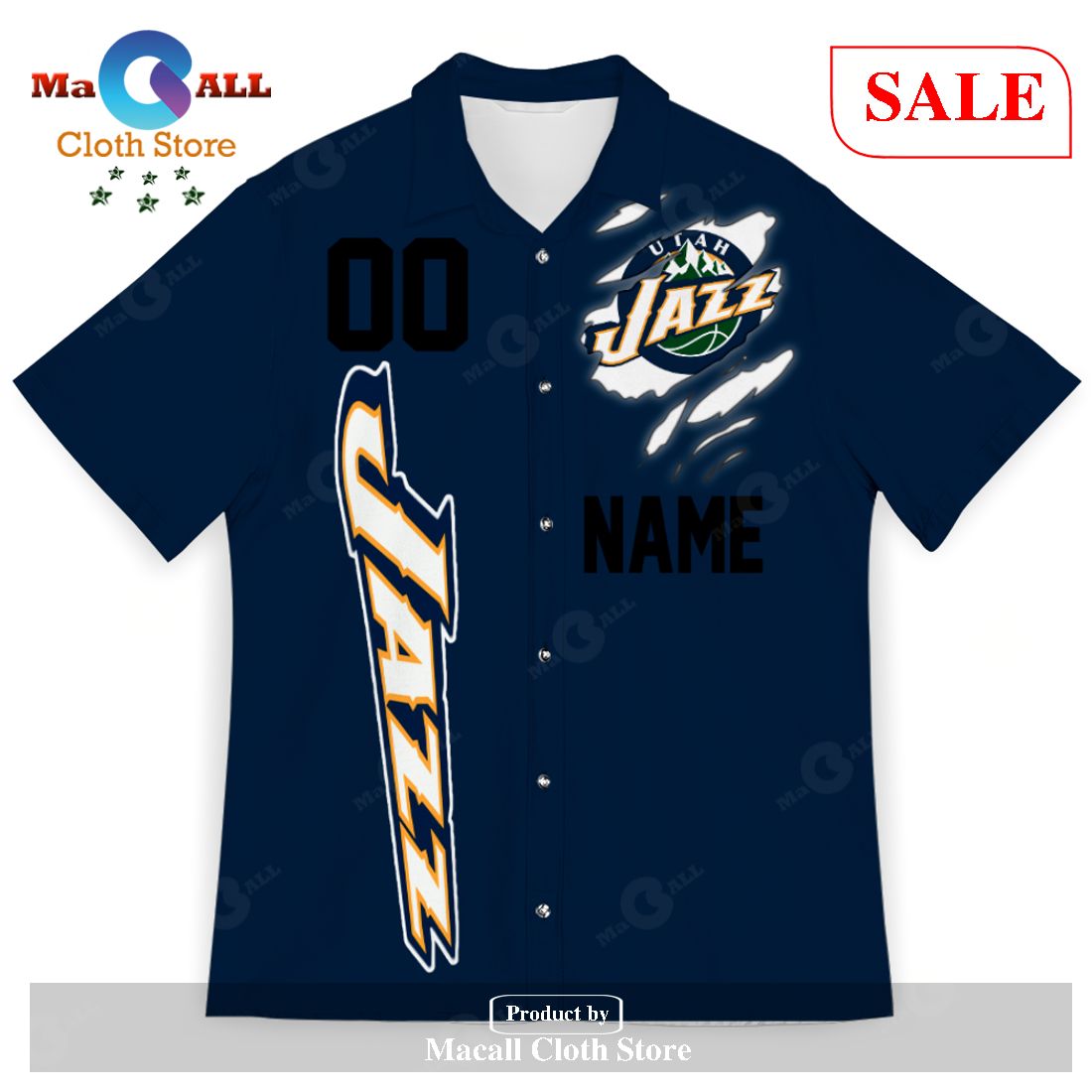 [SALE] Personalized Utah Jazz Sports American Hawaiian Football Helmet New Trends For Fans Club Gifts Unisex Hawaii Shirt