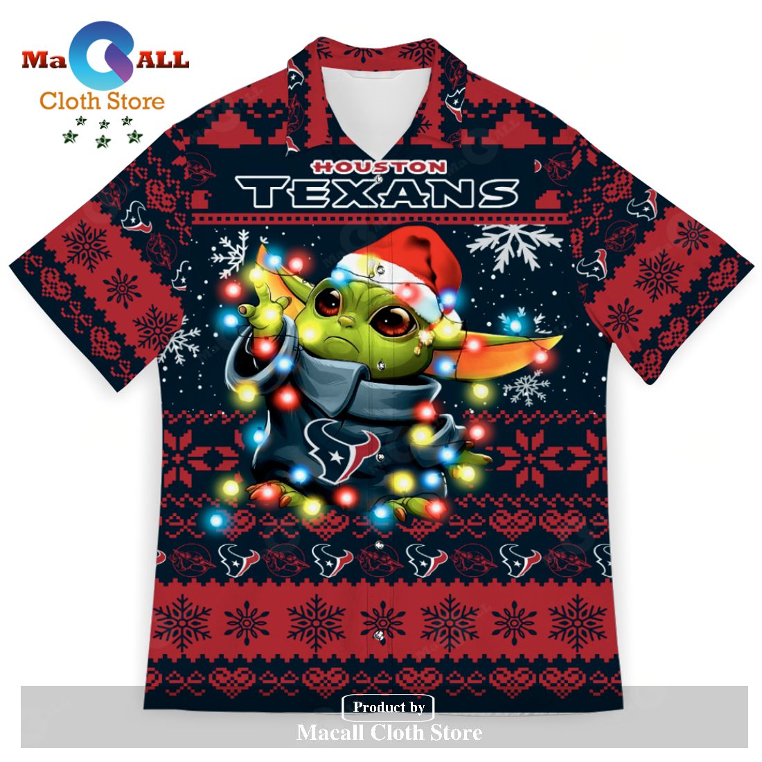 Houston Texans Baby Yoda Star Wars Sports Football American Ugly Christmas Sweater New Trends For Fans Club Gifts Unisex Hawaiian Shirt-3D Hawaiian Shirt Houston Texans Baby Yoda Star Wars Sports Football American Ugly Christmas Sweater New Trends For Fans Club Gifts Unisex Hawaiian Shirt-3D Hawaiian Shirt