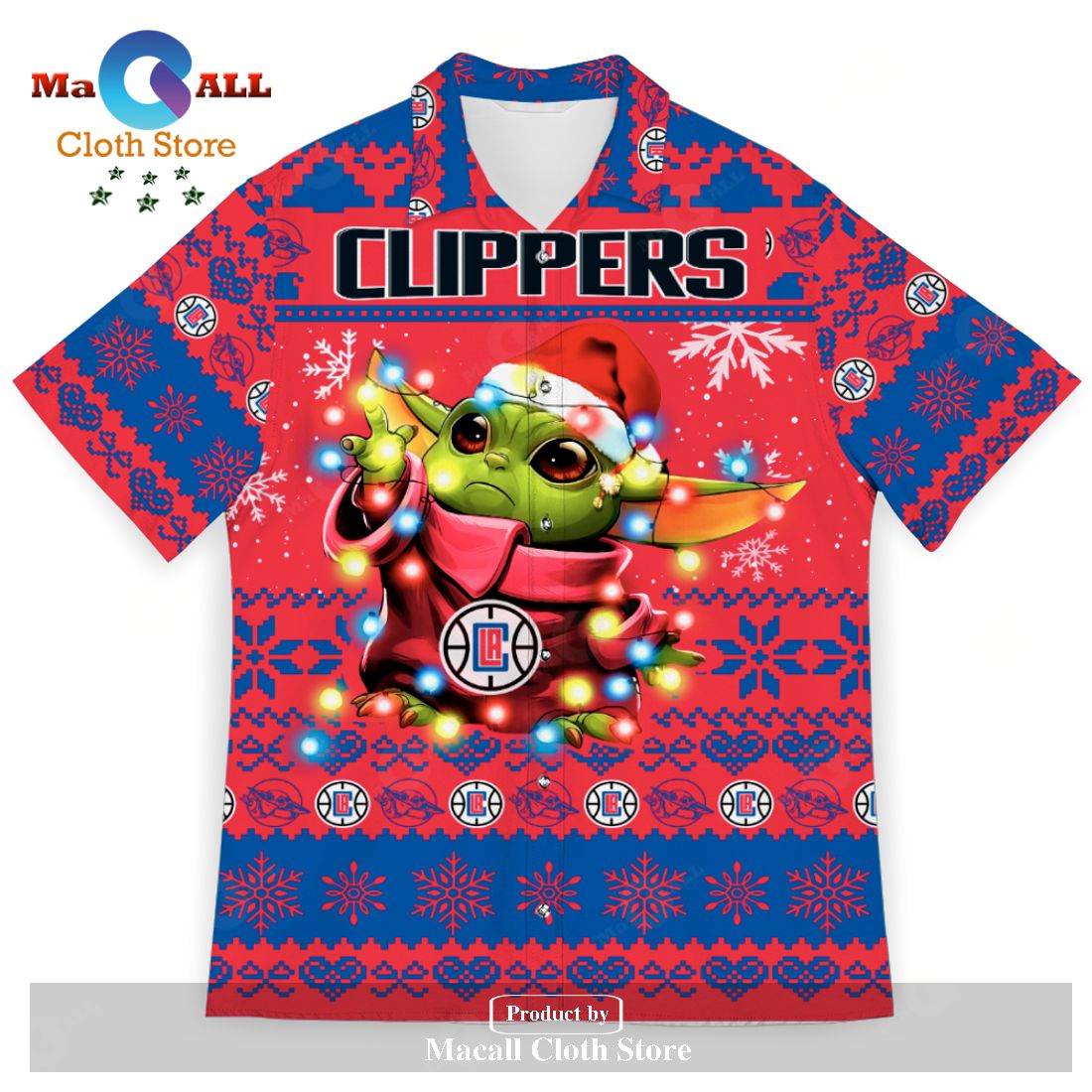 Los Angeles Clippers Baby Yoda Star Wars Sports Football American Ugly Christmas Sweater New Trends For Fans Club Gifts Unisex Hawaiian Shirt-3D Hawaiian Shirt Los Angeles Clippers Baby Yoda Star Wars Sports Football American Ugly Christmas Sweater New Trends For Fans Club Gifts Unisex Hawaiian Shirt-3D Hawaiian Shirt