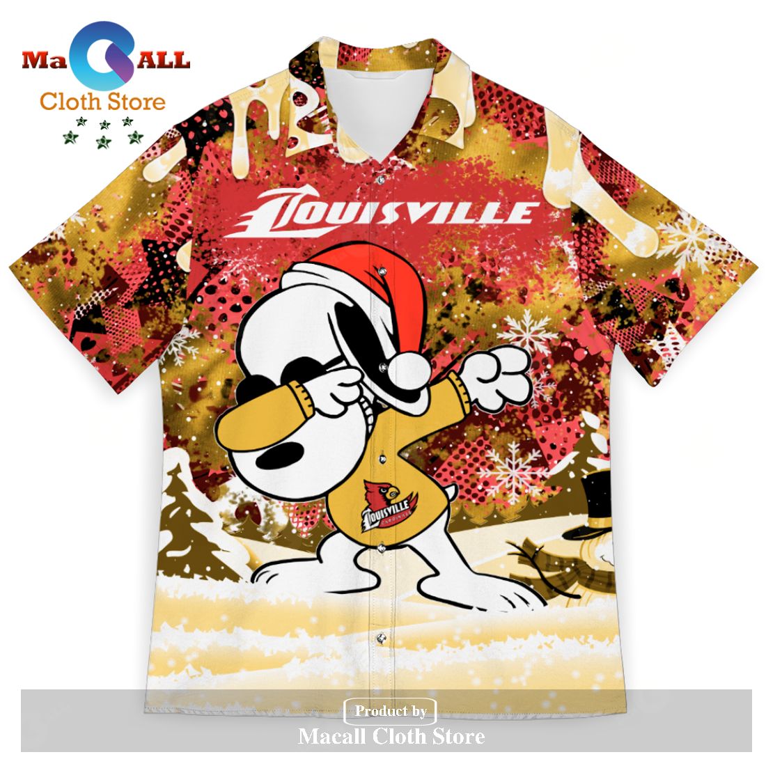 Louisville Cardinals Snoopy Dabbing The Peanuts Sports Football American Christmas Dripping Matching New Trends For Fans Club Gifts Unisex Hawaiian Shirt-3D Hawaiian Shirt Louisville Cardinals Snoopy Dabbing The Peanuts Sports Football American Christmas Dripping Matching New Trends For Fans Club Gifts Unisex Hawaiian Shirt-3D Hawaiian Shirt