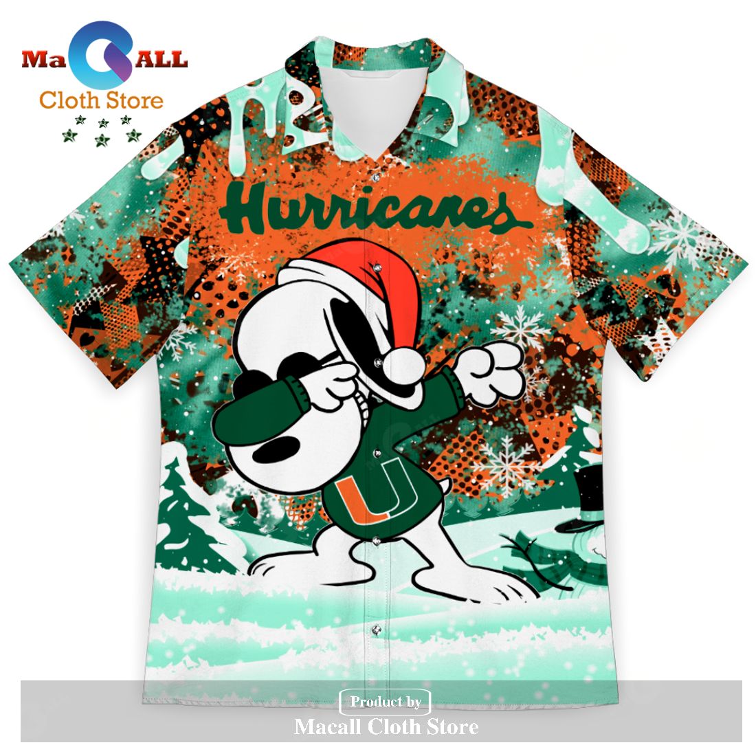 Miami Hurricanes Snoopy Dabbing The Peanuts Sports Football American Christmas Dripping Matching New Trends For Fans Club Gifts Unisex Hawaiian Shirt-3D Hawaiian Shirt Miami Hurricanes Snoopy Dabbing The Peanuts Sports Football American Christmas Dripping Matching New Trends For Fans Club Gifts Unisex Hawaiian Shirt-3D Hawaiian Shirt