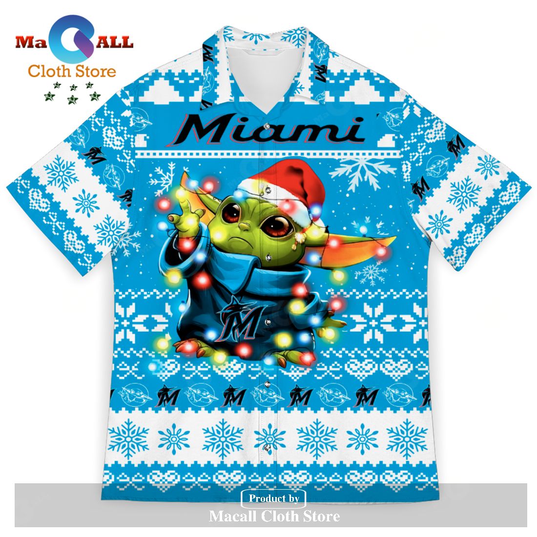 Miami Marlins MLB Baby Yoda Hawaiian 2023 - Best Seller Shirts