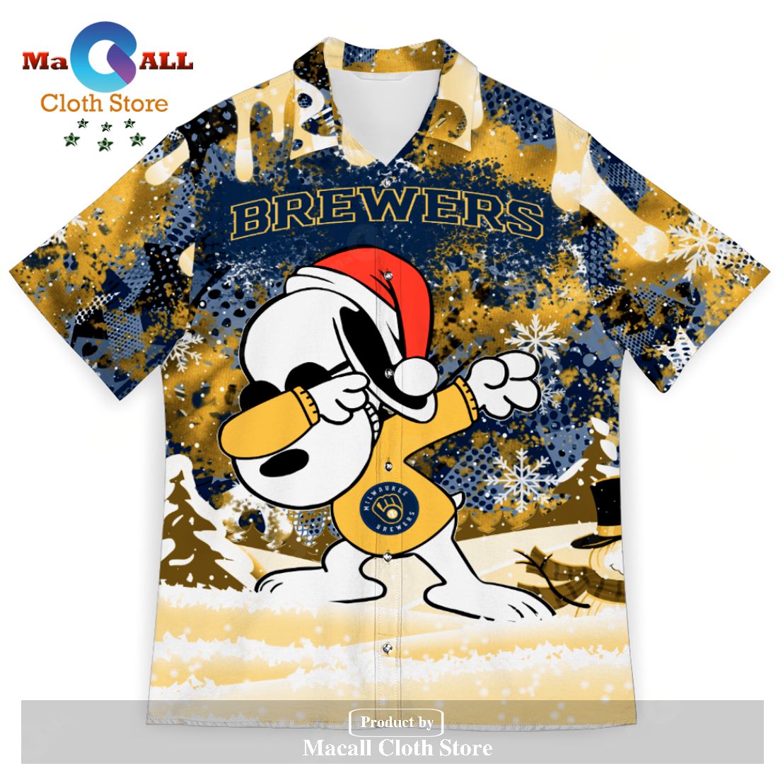 Milwaukee Brewers Snoopy Dabbing The Peanuts Sports Football American Christmas Dripping Matching New Trends For Fans Club Gifts Unisex Hawaiian Shirt-3D Hawaiian Shirt Milwaukee Brewers Snoopy Dabbing The Peanuts Sports Football American Christmas Dripping Matching New Trends For Fans Club Gifts Unisex Hawaiian Shirt-3D Hawaiian Shirt