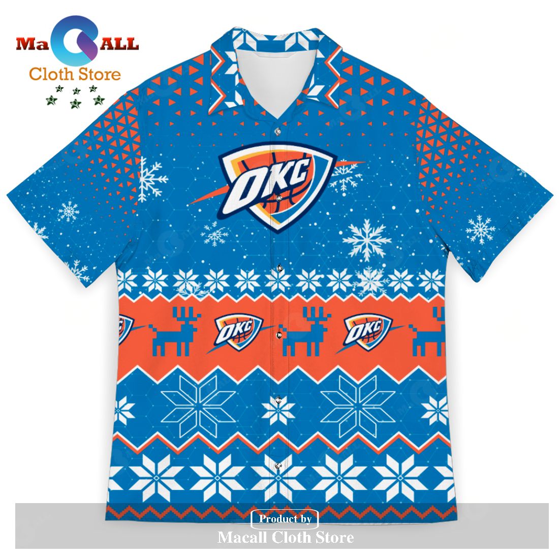 Oklahoma City Thunder Sports Football American Ugly Christmas Sweater New Trends For Fans Club Gifts Unisex Hawaiian Shirt-3D Hawaiian Shirt Oklahoma City Thunder Sports Football American Ugly Christmas Sweater New Trends For Fans Club Gifts Unisex Hawaiian Shirt-3D Hawaiian Shirt