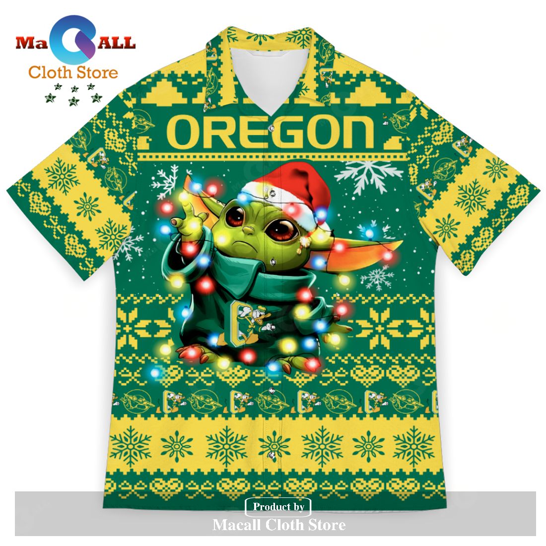 Oregon Ducks Baby Yoda Star Wars Sports Football American Ugly Christmas Sweater New Trends For Fans Club Gifts Unisex Hawaiian Shirt-3D Hawaiian Shirt Oregon Ducks Baby Yoda Star Wars Sports Football American Ugly Christmas Sweater New Trends For Fans Club Gifts Unisex Hawaiian Shirt-3D Hawaiian Shirt