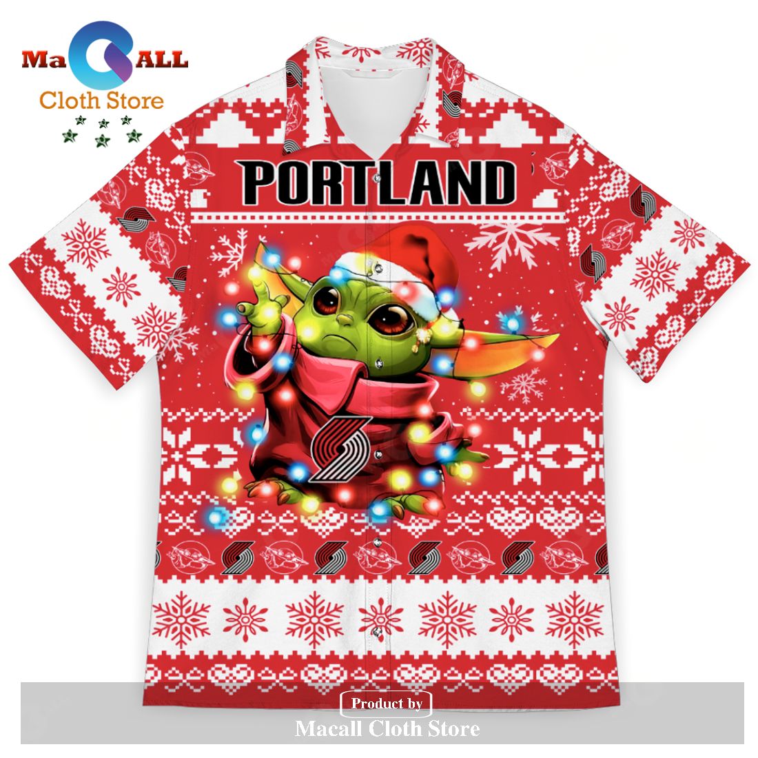 NBA Portland Trail Blazers Baby Yoda Ugly Christmas Sweater