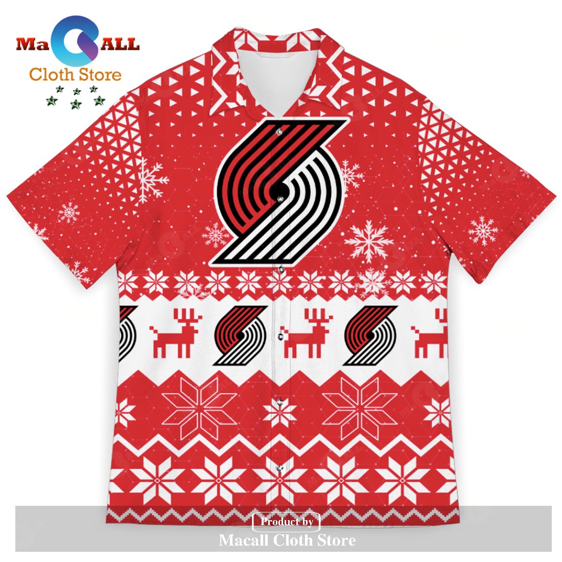Portland Trail Blazers Sports Football American Ugly Christmas Sweater New Trends For Fans Club Gifts Unisex Hawaiian Shirt-3D Hawaiian Shirt Portland Trail Blazers Sports Football American Ugly Christmas Sweater New Trends For Fans Club Gifts Unisex Hawaiian Shirt-3D Hawaiian Shirt