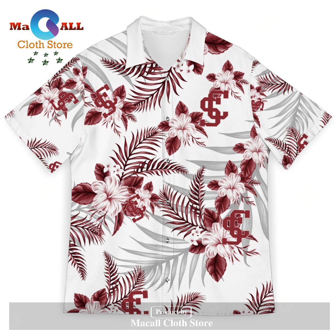 Santa Clara Broncos 3D Hawaiian Shirt Tropical Seamless NCAA Summer Beach  For Fans Gift - Banantees