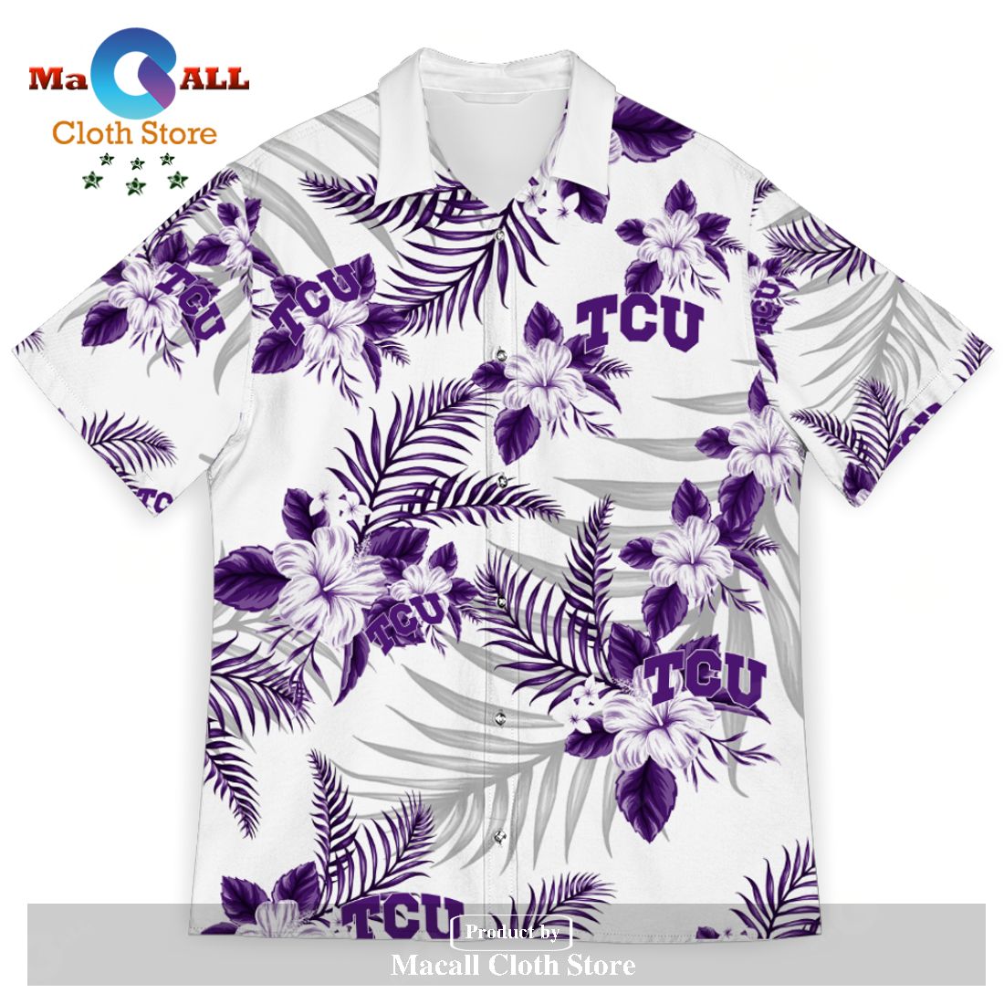 TCU Horned Frogs CD Rainbow Pattern Hawaiian Shirt For Fans