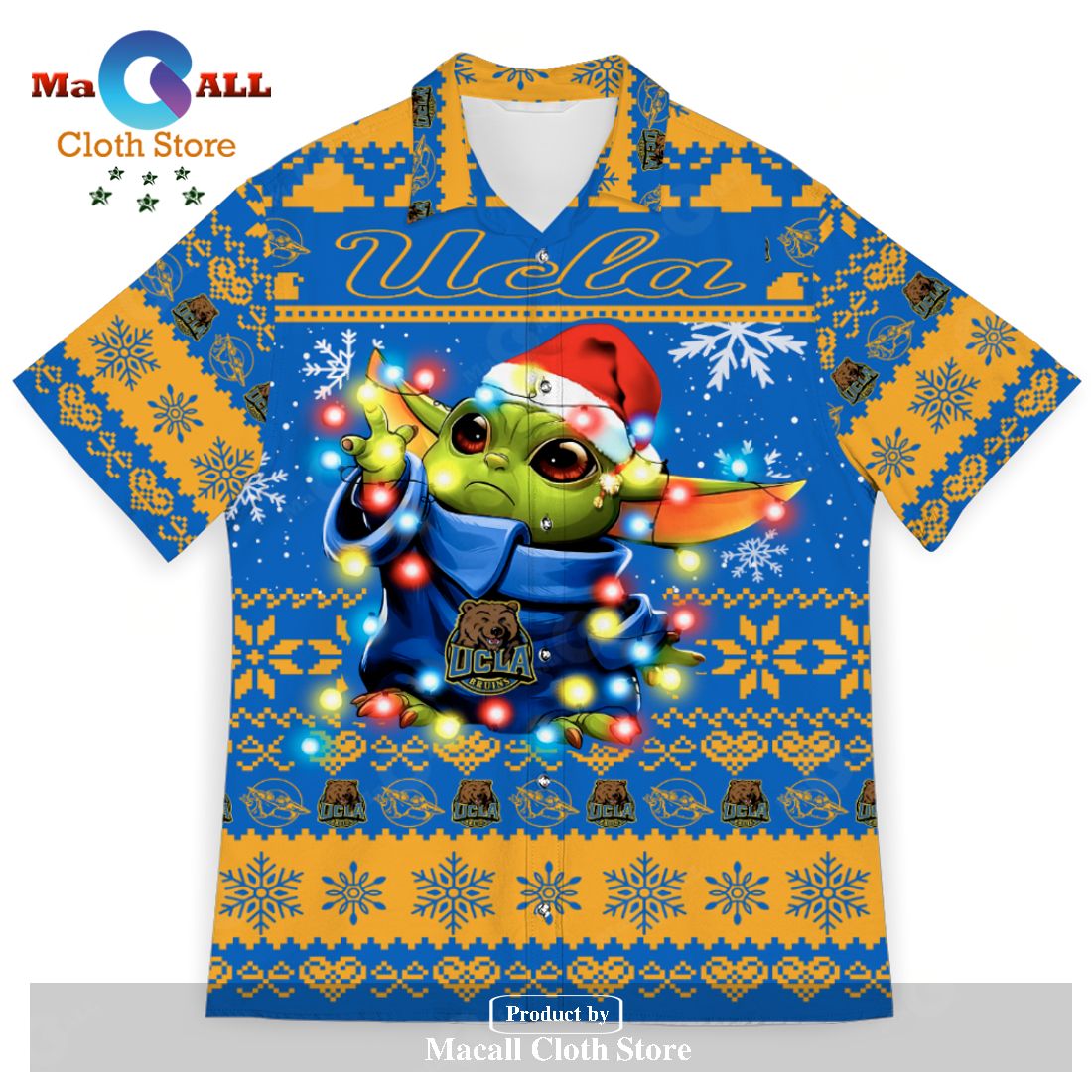 UCLA Bruins Baby Yoda Star Wars Sports Football American Ugly Christmas Sweater New Trends For Fans Club Gifts Unisex Hawaiian Shirt-3D Hawaiian Shirt UCLA Bruins Baby Yoda Star Wars Sports Football American Ugly Christmas Sweater New Trends For Fans Club Gifts Unisex Hawaiian Shirt-3D Hawaiian Shirt
