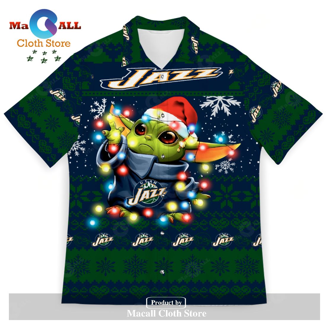 Utah Jazz Baby Yoda Star Wars Sports Football American Ugly Christmas Sweater New Trends For Fans Club Gifts Unisex Hawaiian Shirt-3D Hawaiian Shirt Utah Jazz Baby Yoda Star Wars Sports Football American Ugly Christmas Sweater New Trends For Fans Club Gifts Unisex Hawaiian Shirt-3D Hawaiian Shirt