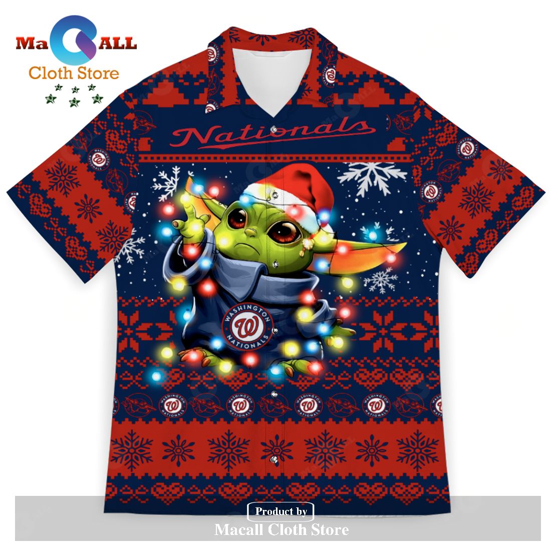 Washington Nationals Baby Yoda Star Wars Sports Football American Ugly Christmas Sweater New Trends For Fans Club Gifts Unisex Hawaiian Shirt-3D Hawaiian Shirt Washington Nationals Baby Yoda Star Wars Sports Football American Ugly Christmas Sweater New Trends For Fans Club Gifts Unisex Hawaiian Shirt-3D Hawaiian Shirt