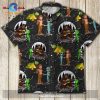 Airbrush Bird of Paradise Red Camp Hawaiian Shirt and Shorts