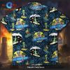Alien Hawaiian Shirt Alien Playing Skateboard Pattern Blue Hawaii Aloh
