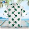Alien Hawaiian Shirt Green Alien Floral Tropical White Hawaii Aloha Shirt