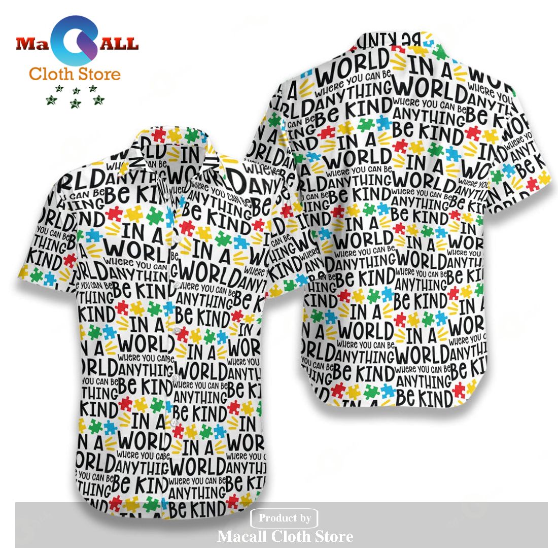 Autism Hawaiian Shirt Autism Be Kind Pattern Hawaii Shirt Autism Hawaiian Shirt Autism Be Kind Pattern Hawaii Shirt