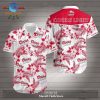 Beer Hawaii Shirt Busch Light Apple Logo Hibiscus Flower Pattern Blue Red